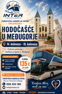 HODOČAŠĆE U MEĐUGORJE  14.kolovoza-16.kolovoza 2026.